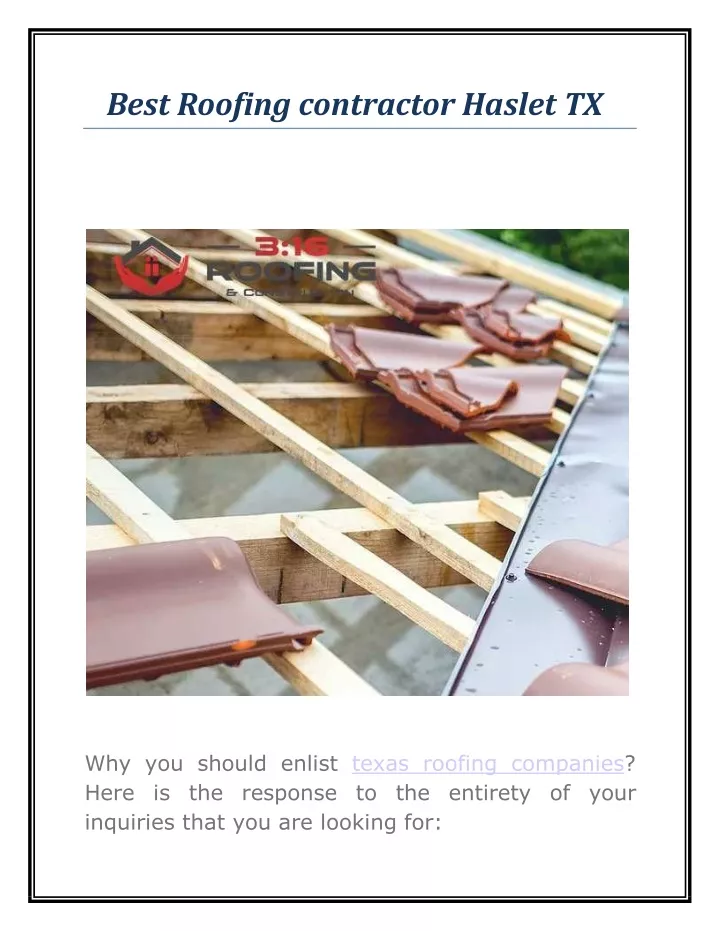 best roofing contractor haslet tx