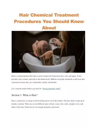 chemical treatment for hair