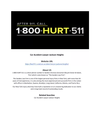 Car Accident Lawyer Jackson Heights