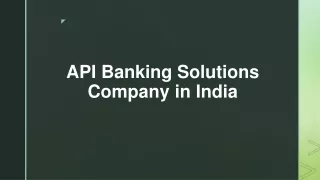 api banking solutions company in india
