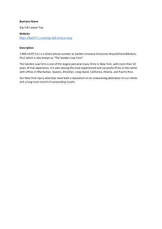 Slip Fall Lawyer Faq