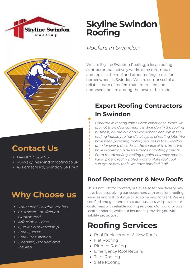 skyline swindon roofing