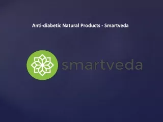 Antidiabetic Natural Products | Smartveda