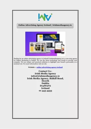 Online Advertising Agency Ireland | Irishmediaagency.ie