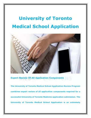 University of Toronto Medical School Application