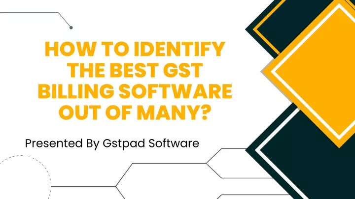 how to identify the best gst billing software