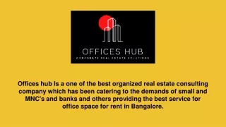 Commercial Space for Rent in Manyata Tech Park