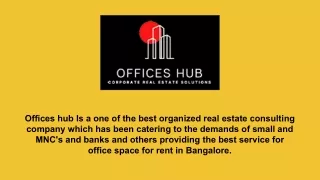 Commercial Space for Rent in Manyata Tech Park