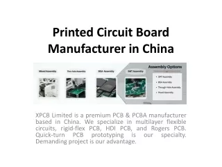 Printed Circuit Board Manufacturer in China