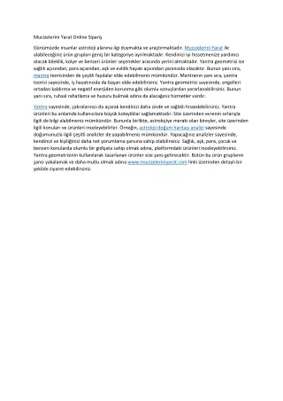mucizelerini yarat online sipari
