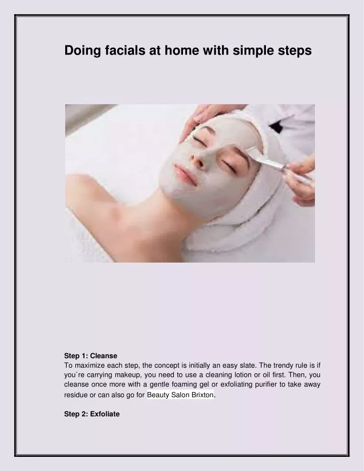 doing facials at home with simple steps