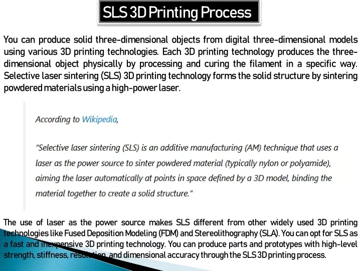 sls 3d printing process