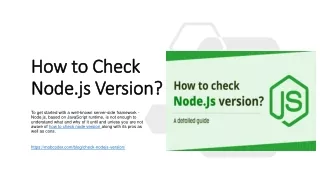 How to Check Node.js Version?