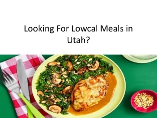 Looking For Lowcal Meals in Utah?