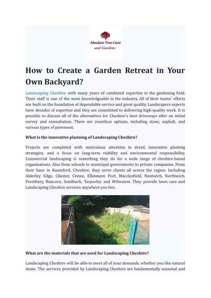how to create a garden retreat in your