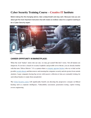 cyber security Training - PDF Copy