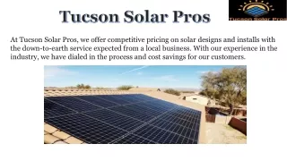 Solar Panel Maintenance Services | Tucson Solar Pros