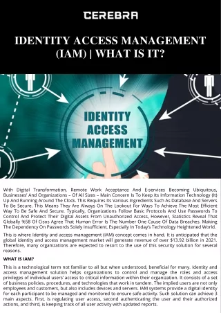 What Is Identity and Access Management?