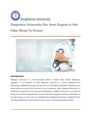 singhania university singhania university