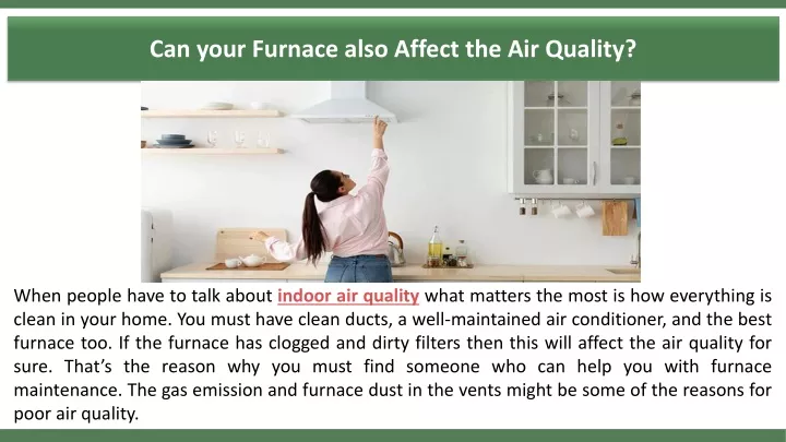 can your furnace also affect the air quality