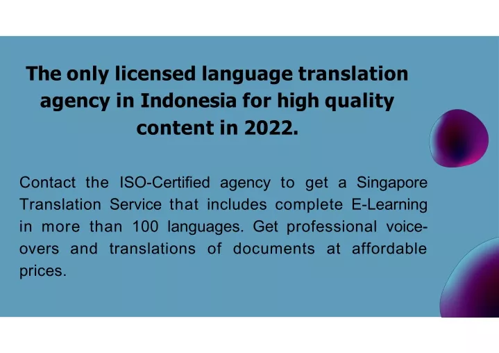 the only licensed language translation agency in indonesia for high quality content in 2022