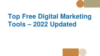 Top Free Digital Marketing Tools