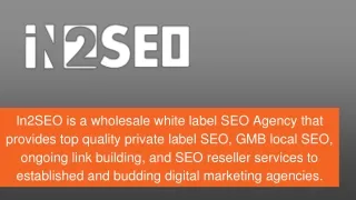 in2seo is a wholesale white label seo agency that