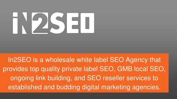 in2seo is a wholesale white label seo agency that