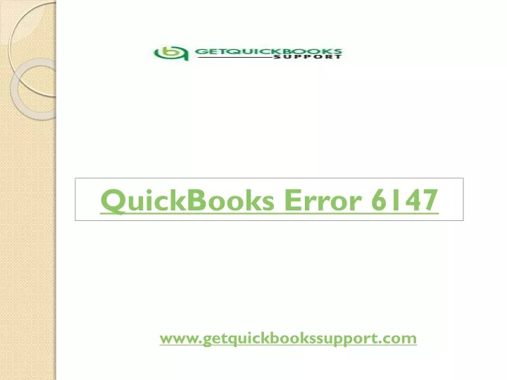quickbooks error 6147