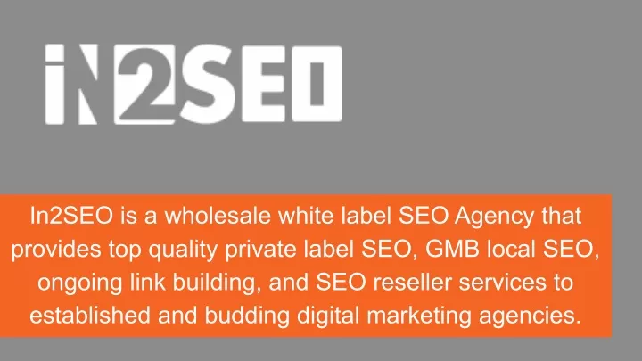 in2seo is a wholesale white label seo agency that