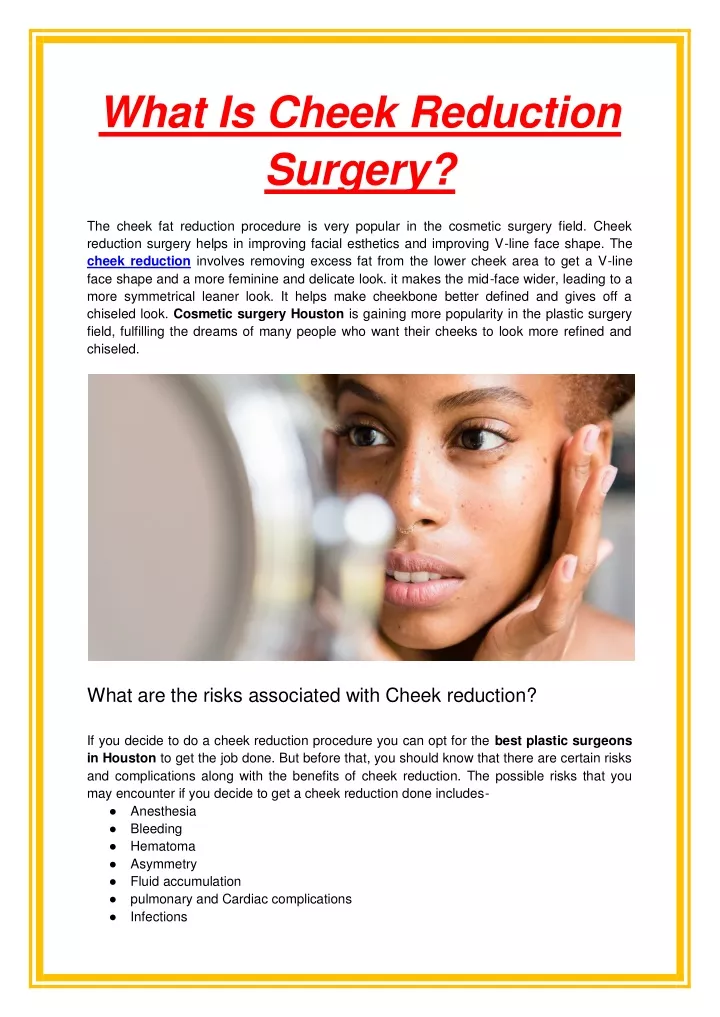 what is cheek reduction surgery