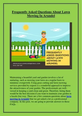 Frequently Asked Questions About Lawn Mowing In Arundel
