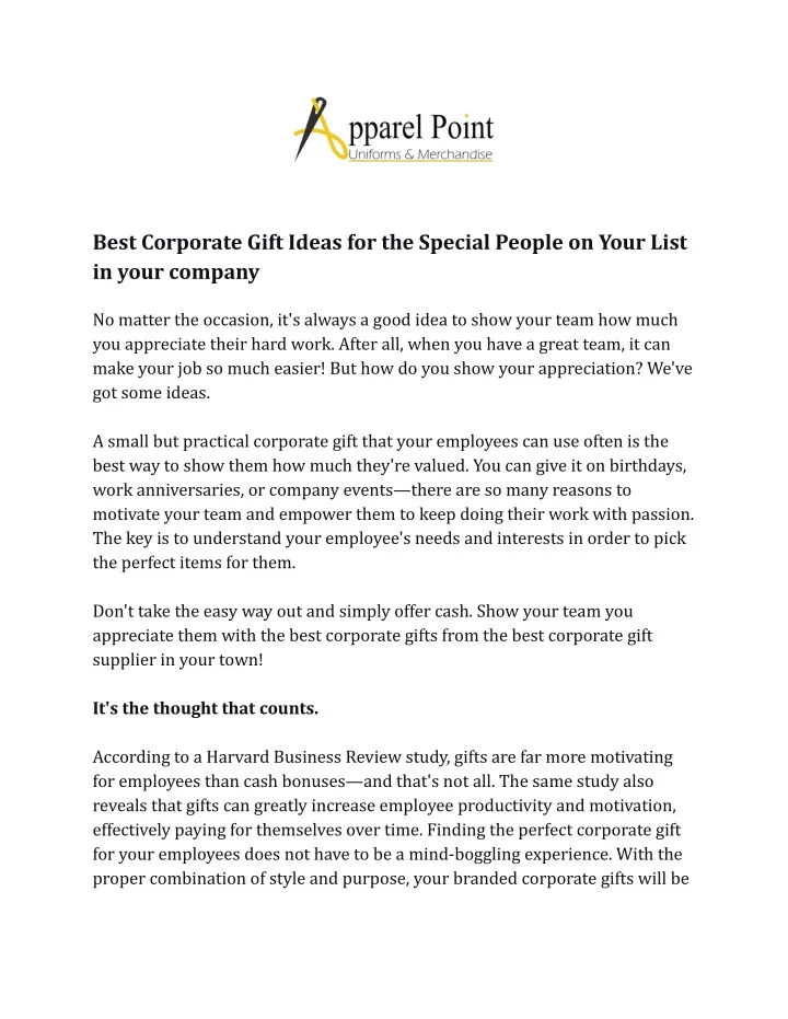 best corporate gift ideas for the special people