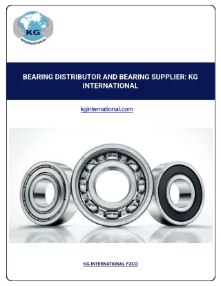 Bearing Distributor and Bearing Supplier: KG International