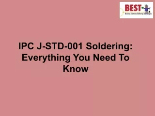 ipc j std 001 soldering everything you need