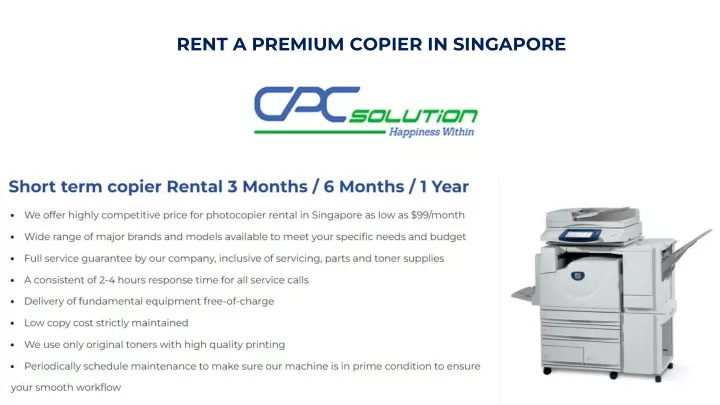 rent a premium copier in singapore