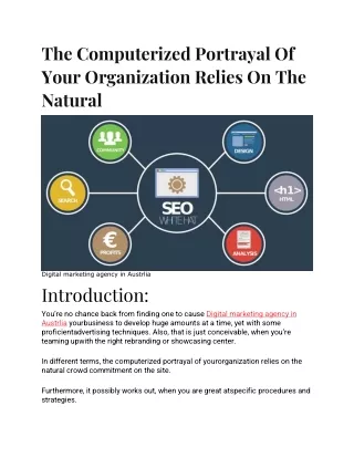 the computerized portrayal of your organization