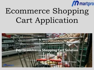 Ecommerce Shopping Cart Application
