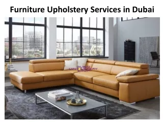 Furniture Upholstery Services in Dubai