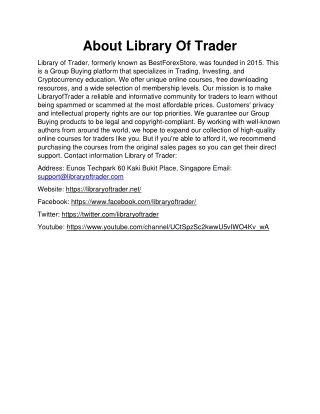 About Library Of Trader