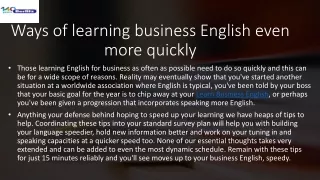 Learn Business English