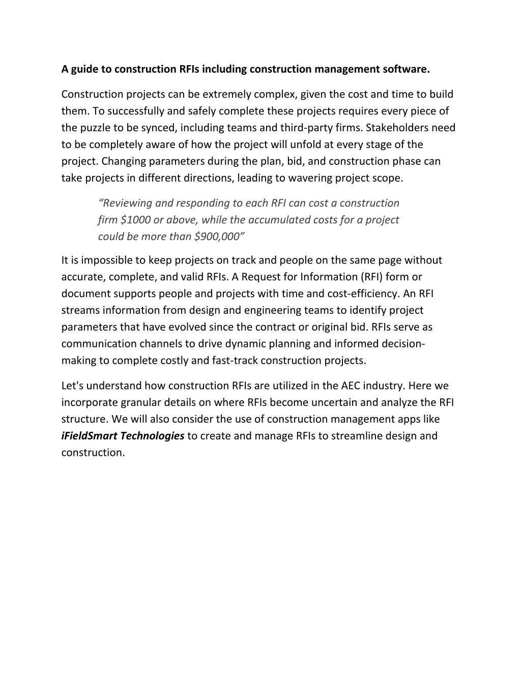 PPT - A guide to construction RFIs including construction management ...