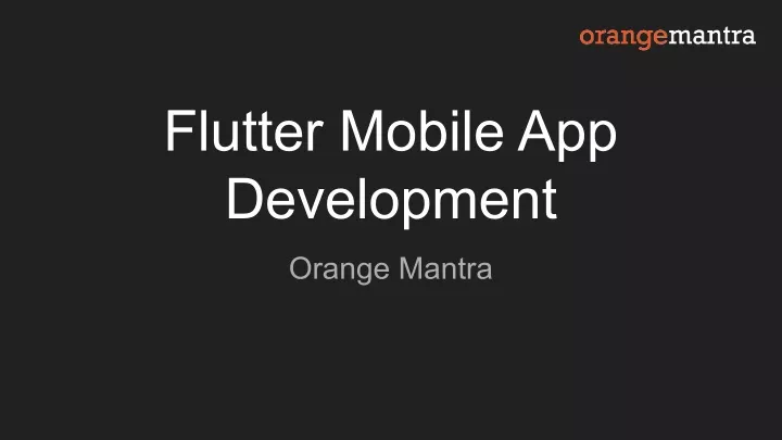 flutter mobile app development