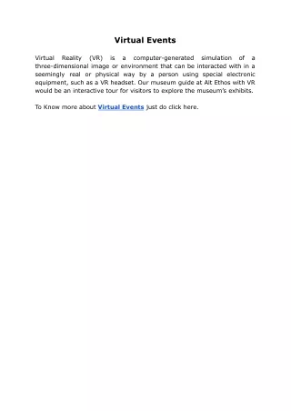 virtual events