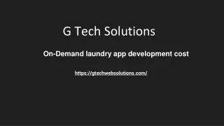 On-demand Laundry App Development Cost - G Tech solutions
