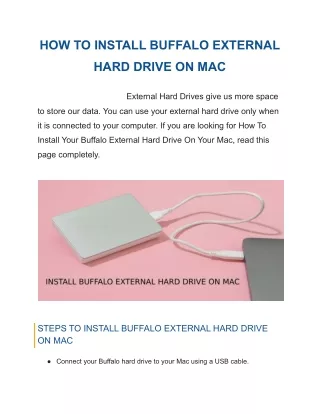 how to install buffalo external