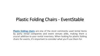 plastic folding chairs eventstable