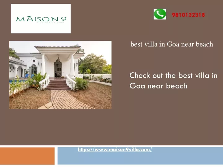 PPT Check out the best villa in Goa near beach PowerPoint