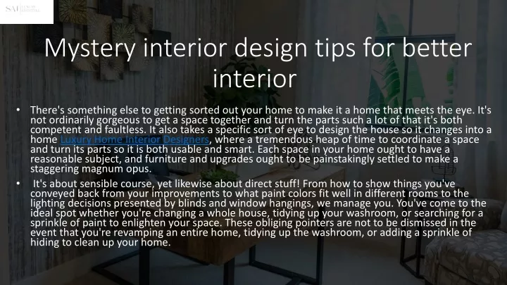 PPT - Luxury Home Interior Designers PowerPoint Presentation, free ...