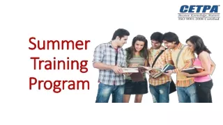 Summer Training Program